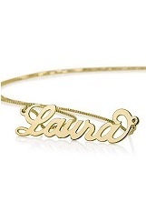 adorable small personalized name gold baby necklace